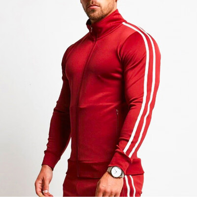 

Mens Slim Fit Sport Sweatshirt Zipper Jacket Coat Outwear Casual Jumper Tops