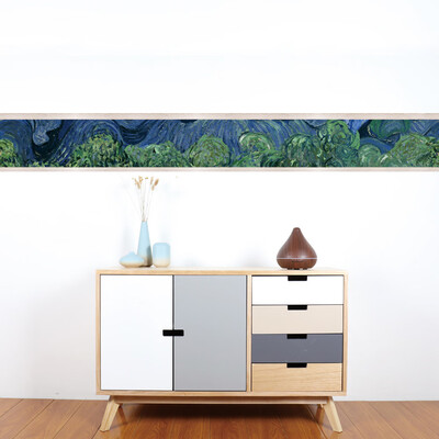 

〖Follure〗PVC Waterproof Tile Floor Waistline Wall Sticker For Kitchen Bathroom Decor