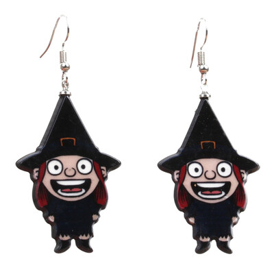 

1 Pair Halloween Party Ghost Dangle Hoop Drop Earrings Women Ladies Jewelry