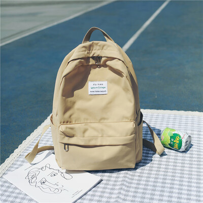 

Ins double-shoulder bag womens canvas2018 Korea style simple high-grade high-middle school students school bag