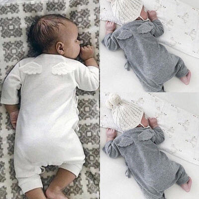 

Newborn Baby Boys Girls Warm Tops Homewear Outfits Bodysuit Pajamas