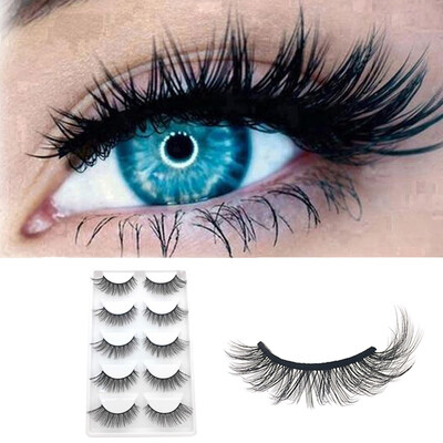 

〖Follure〗5Pair Luxury 3D False Lashes Fluffy Strip Eyelashes Long Natural Party