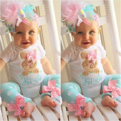 

2pcs Newborn Infant Kids Baby Girl RomperLeg Warmer Clothes Outfit Set