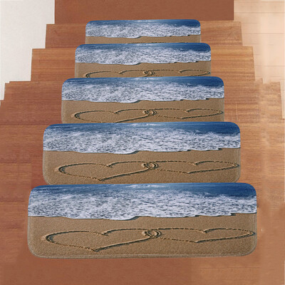 

Toponeto 1Set StepBasic Non-Slip Coral Fleece Resistant Carpet Stair Mat
