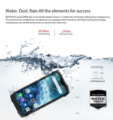 

Blackview BV9700 Pro Helio P70 6GB128GB IP68 Waterproof Mobile Phone 584" 199 FHD IPS 4380mAh Android 90 Smartphone NFC
