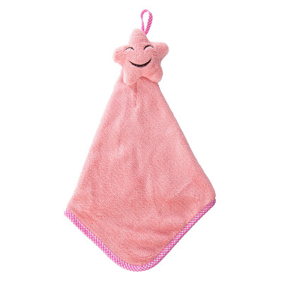 

Kitchen Bathroom Star Hand Towel Soft Kids Child Wipe Hanging Cartoon Towel