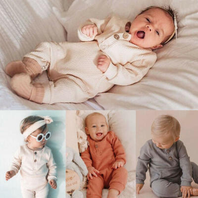 

US Cute Newborn Infant Baby Boy Girl Clothes Long Sleeve Romper Jumpsuit Outfit