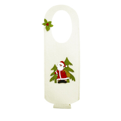 

〖Follure〗Christmas Red Wine Bottle Bag Cartoon Christmas Decoration Wine Gift Felt Bag