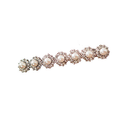 

Rhinestone Pearl Hairpins Girls Barrettes Hair Clip Clamp Jewelry Styling Tools Women Hair Accessories 1 PcsCrystal
