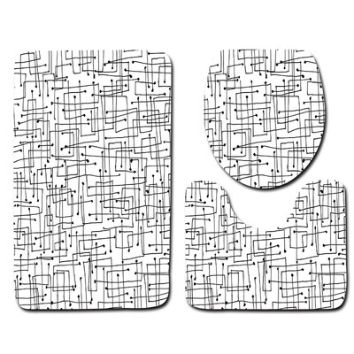 

Gobestart 3pcs Non-Slip Bath Mat Bathroom Kitchen Carpet Doormats Decor