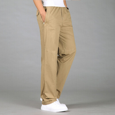 

Gobestart Mens New Style Large-Size Pure-Color Overalls Outdoor Leisure Comfort Pant