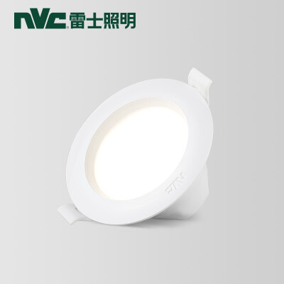 

NVC NVC Lighting LED Downlight Ceiling Light Flame Retardant Plastic PP Paint White 3W Warm White Light 4000K Opening 75-80mm