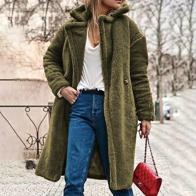 

Roseonmyhand Women Winter Casual Warm Parka Jacket Solid Outwear Coat Overcoat Outercoat