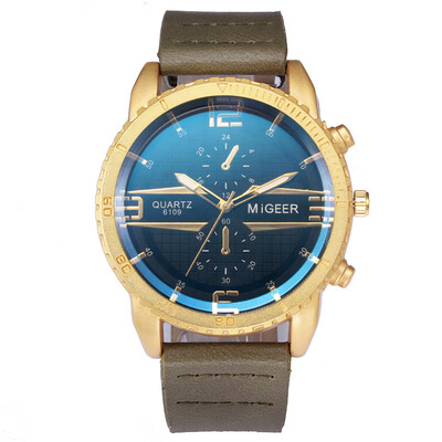 

Gobestart MIGEER High-End Fashion Mens Stainless Steel Watch Analog Alloy Quartz Watch