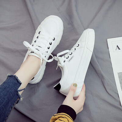 

Summer 2019 new black canvas womens shoes Korean version of Joker students black shoes thick soles casual breathable shoes