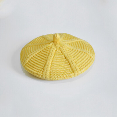 

3 To 8 Years Old Autumn Child Striped Berets Winter Warm Knit Kids Cap Hat Boys Girls Beret