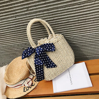 

Summer new straw ins bag female 2019 new Korean version of the wild single shoulder fashion portable scarf straw bag