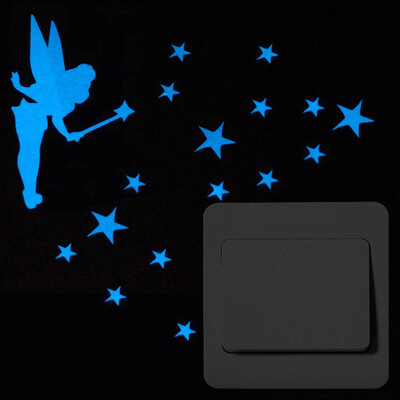 

〖Follure〗Cute Cartoon Switch Luminous Sticker Fluorescent Wall Sticker Removable Sticker