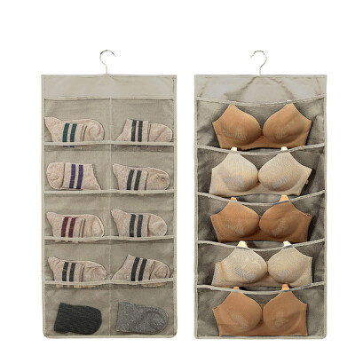 

Toponeto Pocket Clear Hanging Socks Underwear Holder Storage Case Hanger