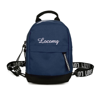 

Women Fashion Canvas Backpack Letters Print Contrast Color Hip Hop Cool Waist Bag Totes