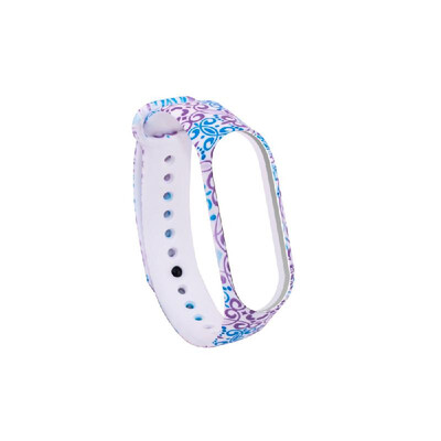 

Fashion Adjustable Printed Wristband for Mi Band 3&Band 4 Unisex Silicone Strap Wrist Strap Multi-pattern Optional