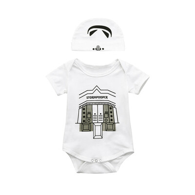 

Toddler Infant Baby Boys Short Sleeve Romper Jumpsuit Cap Outfits Set Clothes