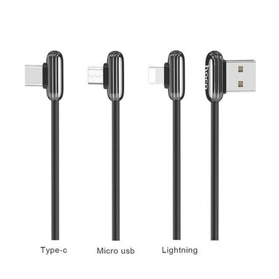 

HOCO U60 90-Degree Charge Cable Angled Charging And Syncing Cord For Micro USB Type-C Lightning-Type-C