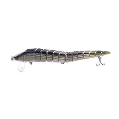 

23cm Artificial Bait False Long Multi Joint Fish Shape Eco-friendly Odorless Plastic Fishing Lure With 3 Treble Hooks