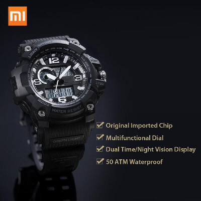 

Xiaomi TwentySeventeen Outdoor Dual Display Electronic Watch Dial Dual Time Display Calendar Countdown 50 Meters Waterproof Outdoo