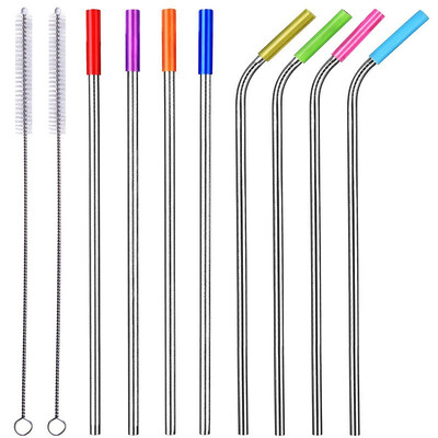 

Outdoor Stainless Steel Straws 105 Long Reusable Replacement Metal Straws for 20 30 oz Yeti Tumbler etc Set of 8