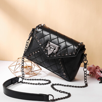 

Womens new fashion Lingge chain bag tide Korean version of Joker ladies shoulder bag messenger bag