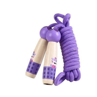 

Tailored 30m Cartoon High Quality Wooden Handle Jump Rope Toy Gift For Kids