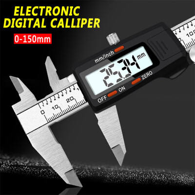 

〖Follure〗150MM 6inch Digital Stainless Steel Caliper Electronic Micrometer LCD Gauge Tool