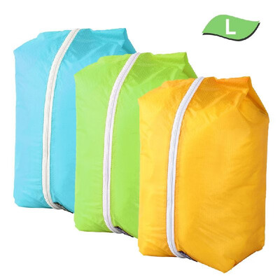 

3PCS Waterproof Camping Organizer Bag Reusable Zipper Storage Pack Home Camping Traveling Shoes Pouch
