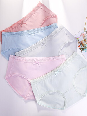 

New comfortable cotton pure color ladies underwear