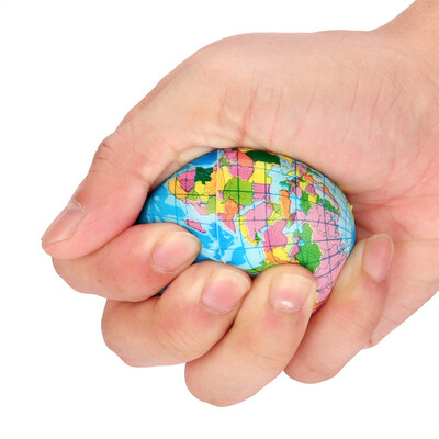 

Gobestart 60mm Stress Relief World Map Foam Ball Atlas Globe Palm Ball Planet Earth Ball