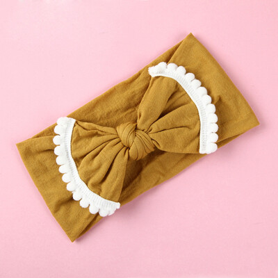 

〖Follure〗Wide Nylon Bow Ribbon with Pompom Knot Bow Nylon Head One Size Plus