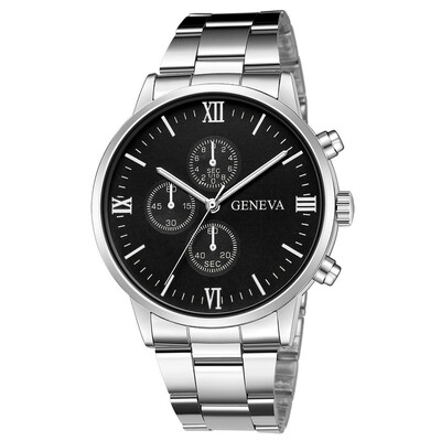 

Gobestart Mens Stainless Steel Quartz Analog Date Wrist Watch Sport Watches Gifts