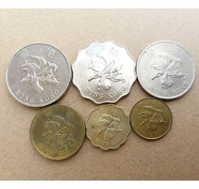 

Bauhinia flower 6 PCS Set Coins Of Hong Kong Used Condition Random Year
