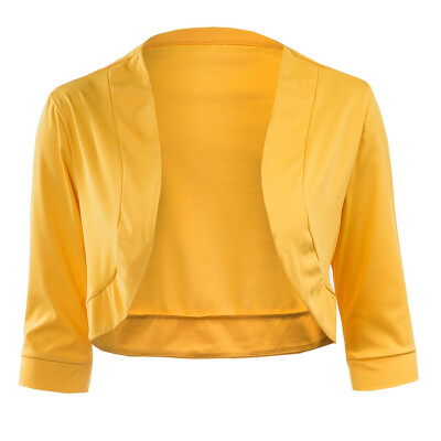 

Fashion Solid Color Large Size Cardigan Jacket Women Casual Long Sleeve Short Small Suit Jacket For Women Clothes 2019 New
