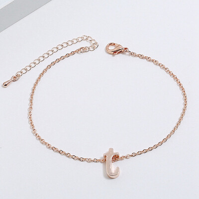 

Initial Bracelet Cursive Letter Bracelet Personalized Jewelry Bridesmaid Funny