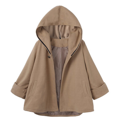 

〖Follure〗Women Causal Pockets Casual Hoodies Blouse Solid Coat Outwear Cloak Outcoat