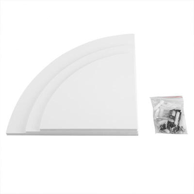 

Greensen 3Pcs Floating Corner Shelf Wall-Mounted Storage Rack Bookshelves Home Furniture Office Decor