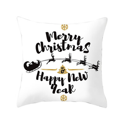 

New Hot Christmas Decorative Pillowcase Square Printed Throw Pillow Cover Santa Claus Throw Pillowcase For Home Office