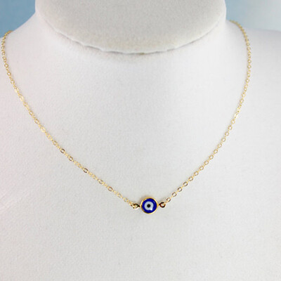 

Foreign trade hot sale jewelry fashion simple Turkish blue eye necklace AliExpress jewelry wholesale