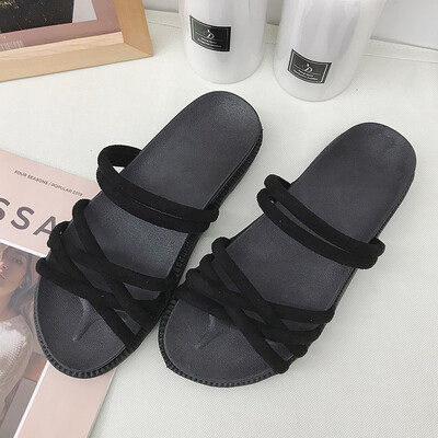 

Roman Sandals Fairy Wind Summer Students wear sandals outside the thick sole of flat-soled beach shoes