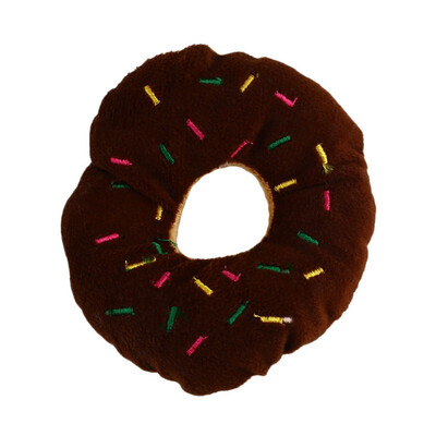 

11CM Pet Dog Chew Throw Toys Cute Donuts Puppy Cat Squeaker Plush Sound Toys