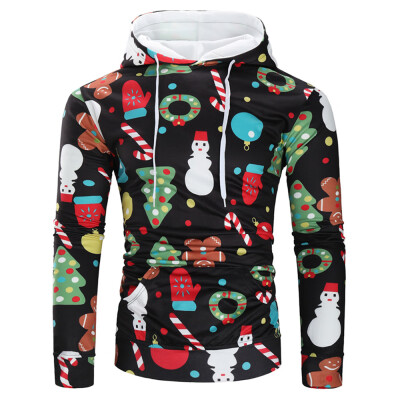 

Christmas Theme Printed Long Sleeve Hoodie