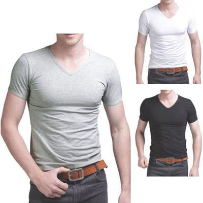 

Mens Pure Cotton Crew Neck Slim Fit Designer Short Sleeve T Shirt Basic Tee