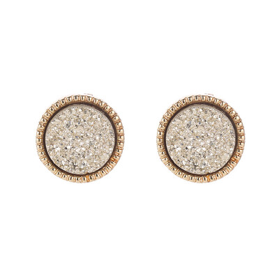 

In 2019 the latest design creative geometric round mineral face earrings generous&simple earrings gifts for women